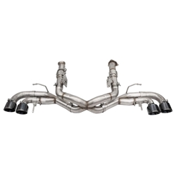 Corsa 2020 Corvette C8 3in Xtreme Cat-Back Exhaust 4.5in Blk Quad Tips - Integrates stock AFM Valve 21102BLK