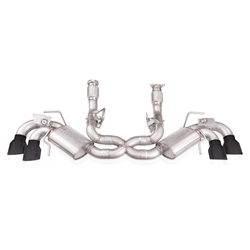 Stainless Works 20-21 Chevrolet Corvette C8 6.2L Redline Cat-Back Exhaust w/ Matte Black Tips C8CBR-B