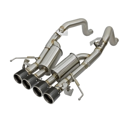 aFe MACHForce XP 3in -2 1/2in Axle Back SS Exhaust w/Carbon Fiber Tips 14-17 Chevy Corvette V8 6.2L 49-34056-C