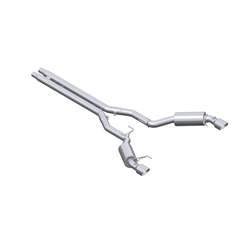 MBRP 15-17 Ford Mustang GT 5.0 3in Cat Back Dual Split Rear Race Version 4.5in Tips - Aluminized S7278AL