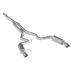 MBRP 15-19 Ford Mustang EcoBoost 2.3L Alum 3in Cat Back Dual Split Rear Exit (Race Version) S7275AL