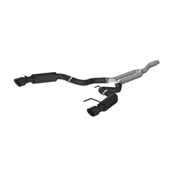 MBRP 15-19 Ford Mustang EcoBoost 2.3L Black 3in Cat Back Dual Split Rear Exit (Race Version) S7275BLK