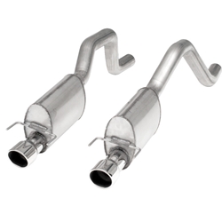 Stainless Works 2006-13 Corvette C6ZO6/ZR1 3in Axleback S-Tube Mufflers Dual 4in Rolled Edge Tips ZO6CB