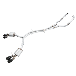 AWE Tuning Audi B9 S5 Coupe 3.0T Track Edition Exhaust - Diamond Black Tips (90mm) 3010-43056