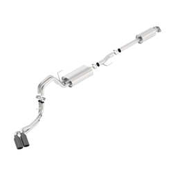 Borla 15-17 Ford F-150 2.7/3.5L V6 / 5.0 V8 2/4WD Black Chrome Angle-Cut Side Exit Catback Exhaust 140617BC