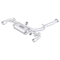 Borla 03-09 Mazda RX-8 1.3L Single Round Rolled Angle-Cut Cat-Back Exhaust 1014015