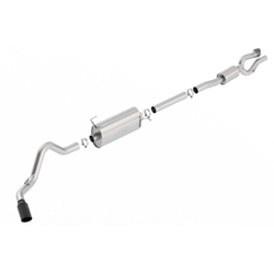 Borla S-Type Cat-Back 17-19 Ford F-250/350 Super Duty Side Exit Exhaust - Black Chrome Tip 140798BC