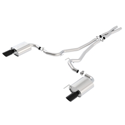 Borla S-Type Cat-Back 15-17 Ford Mustang GT 5.0L V8 MT/AT 2.5in pipe 4in tip (Black Chrome) 140590BC