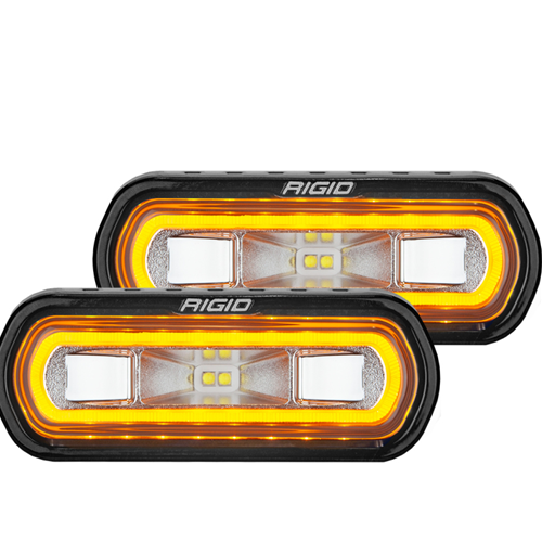 Rigid Industries SR-L Series Surface Mount LED Spreader Pair w/ Amber Halo - Universal 53123