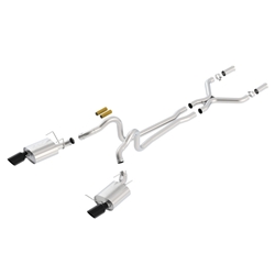 Borla 13-14 Mustang GT/Boss 302 5.0L V8 RWD Single Split Rear Exit ATAK Black Chrome CB Exhaust 140516BC