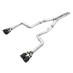 AWE Tuning 2015+ Dodge Challenger 6.4L/6.2L SC Track Edition Exhaust - Quad Diamond Black Tips 3015-43144